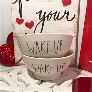 Rae Dunn “ Wake Up “ two Bowls
